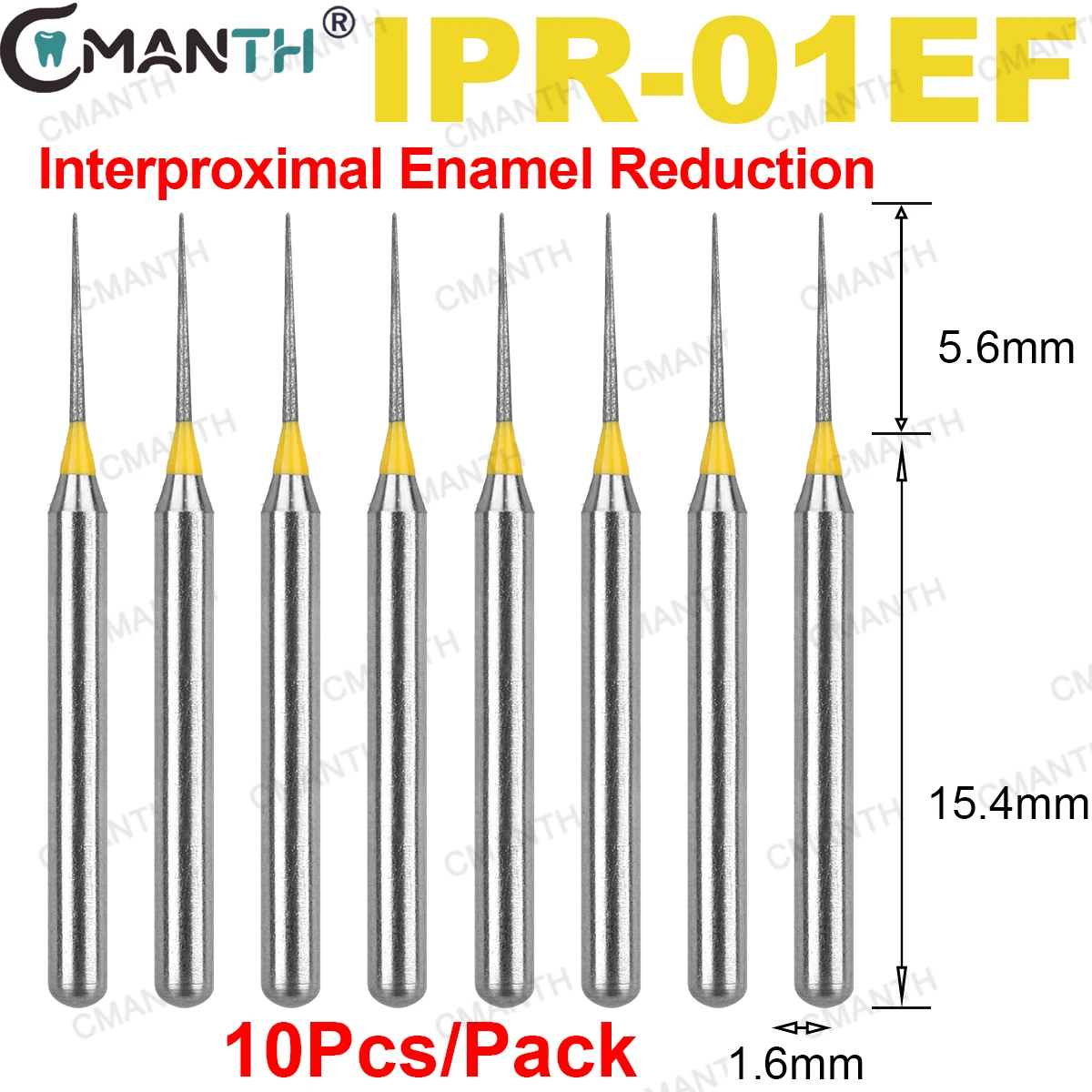 Dental Diamond Bur IPR-01EF Extra Fine Orthodontic IPR Inter Proximal Reduction Dentistry FG Drills for High Speed Handpiece