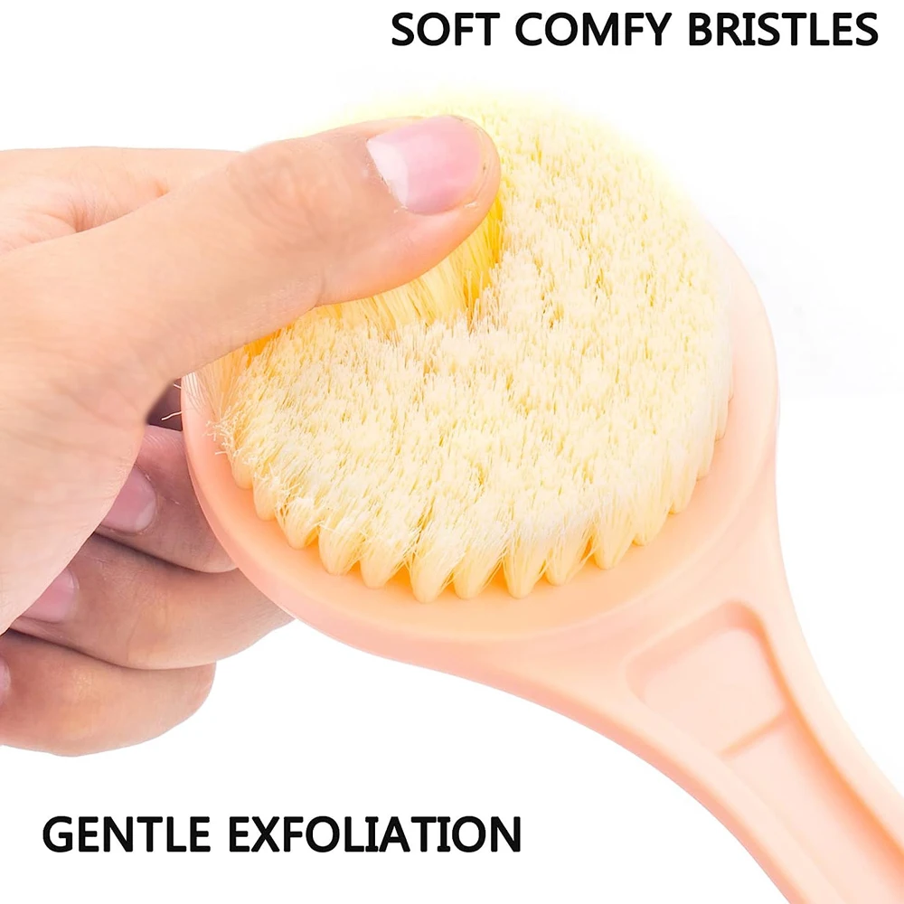 Brosse de bain à long manche pour le gIslande du dos, brosse de douche pour cheveux doux, boule dorsale, expanseur corporel, gIslande à la boue, support de massage du dos, broCumbria à sec, 1PC