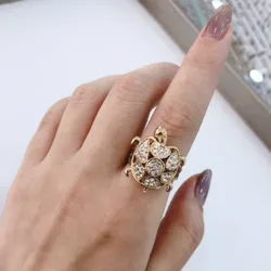 Popular Women's Fashion Elegant Turtle Shape Ring Wedding Engagement Party Jewelry Gift