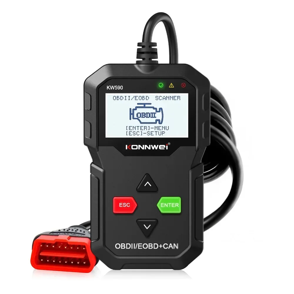 2024 OBD Diagnostic Tool KONNWEI KW590 Car Code Reader automotive OBD2 Scanner Support Multi-Brands Cars&languages