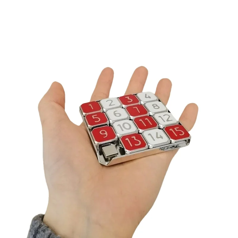 

Children's Metal Jigsaw Puzzle Toy with Sliding Numbers Stress Reduction Game for School And Kindergarten Kids' Gift Fun toys
