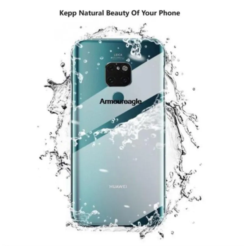 silicone shell case guard on for huawei mate 20 pro lite mate20 x soft tpu cover clear 360 full protective back gel conques