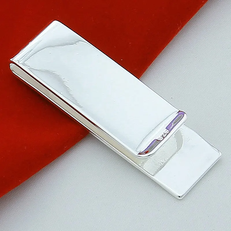 925 Silver Wallet U-Shaped Glossy Wallet Fashion Jewelry Gift