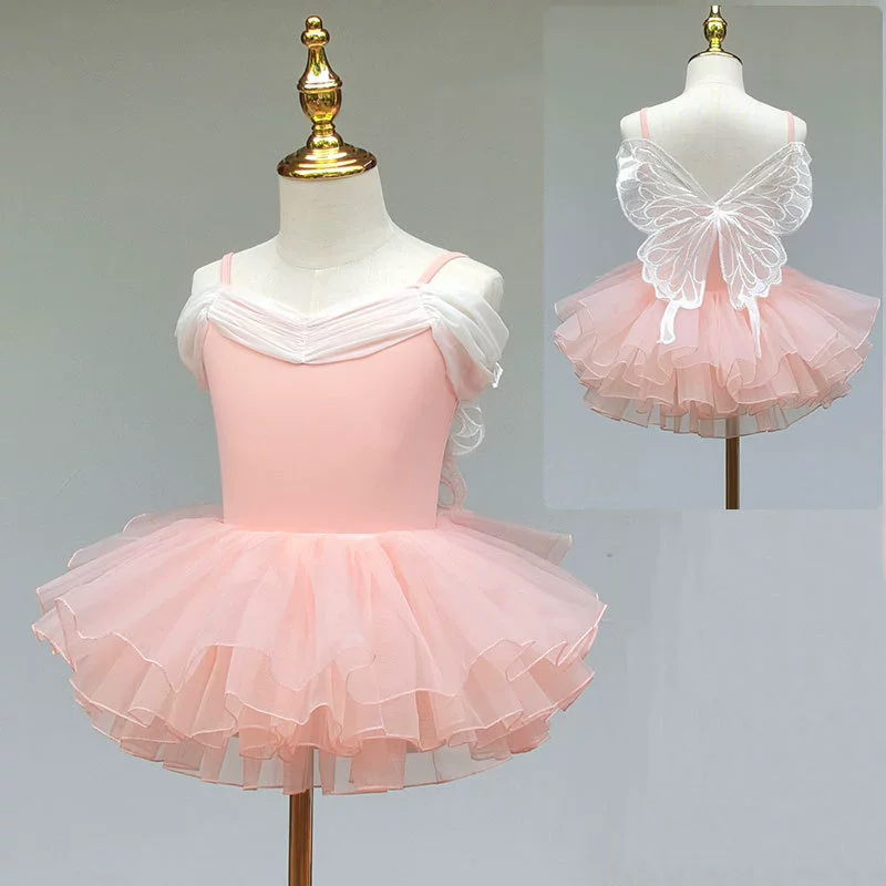 Ensemble de justaucorps et jupe tutu de ballet pour filles, tenue de gymnastique, vêtements pour enfants, accessoires de performance