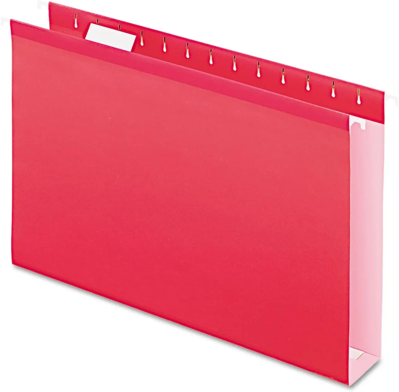 

Extra Capacity Reinforced Hanging File Folders, 2", Legal Size, Red, 1/5 Cut, 25/BX (4153x2 RED)