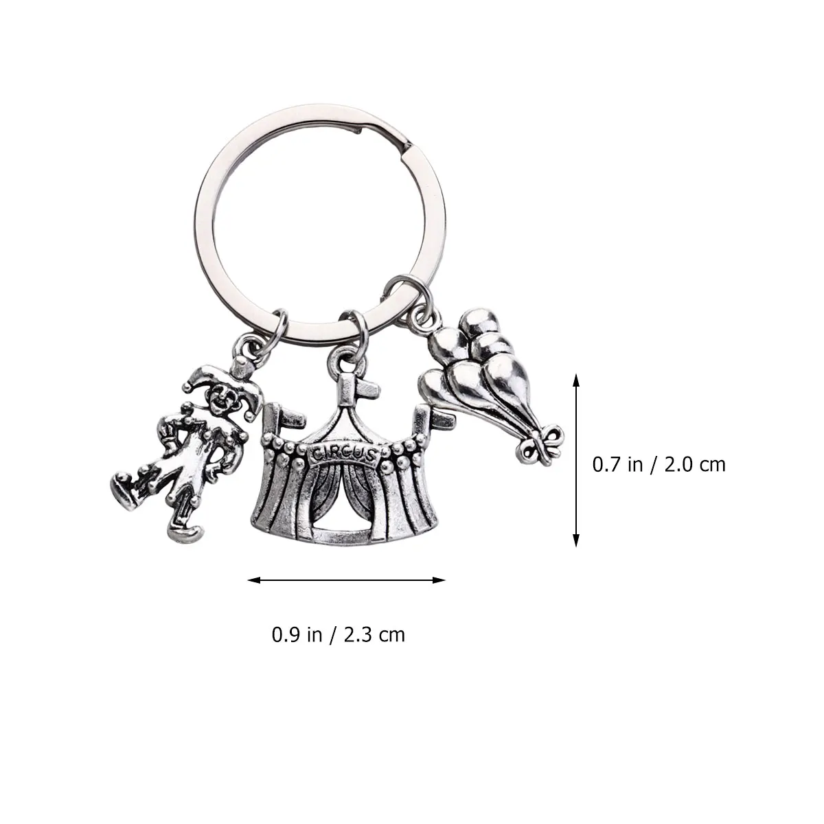 

2pcs Balloon Keychain Cat Rings Creative Ornaments Metal Gothic Keychains Holder Durable Bag Decoration Gifts