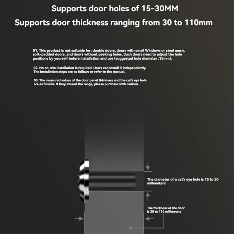 【RECOMENDAR】Tuya Wifi 2MP جرس الباب ثقب الباب عارض العين PIR كاميرا كشف الحركة تتميز بشاشة 4.3 بوصة