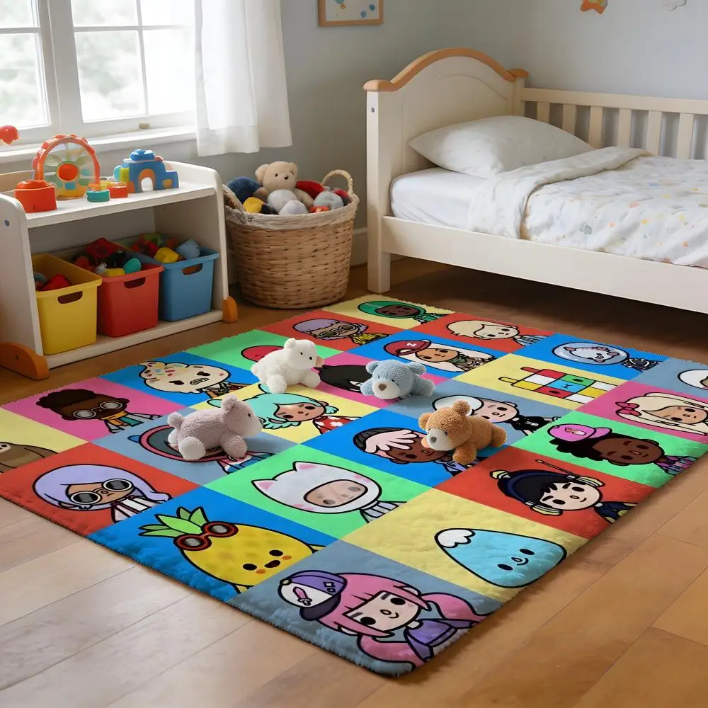 

Floor Mat Soft Flannel Rug Non-Slip Absorbent Mat for Bathroom Bedroom Home Decor Rapper M-Myke Towers