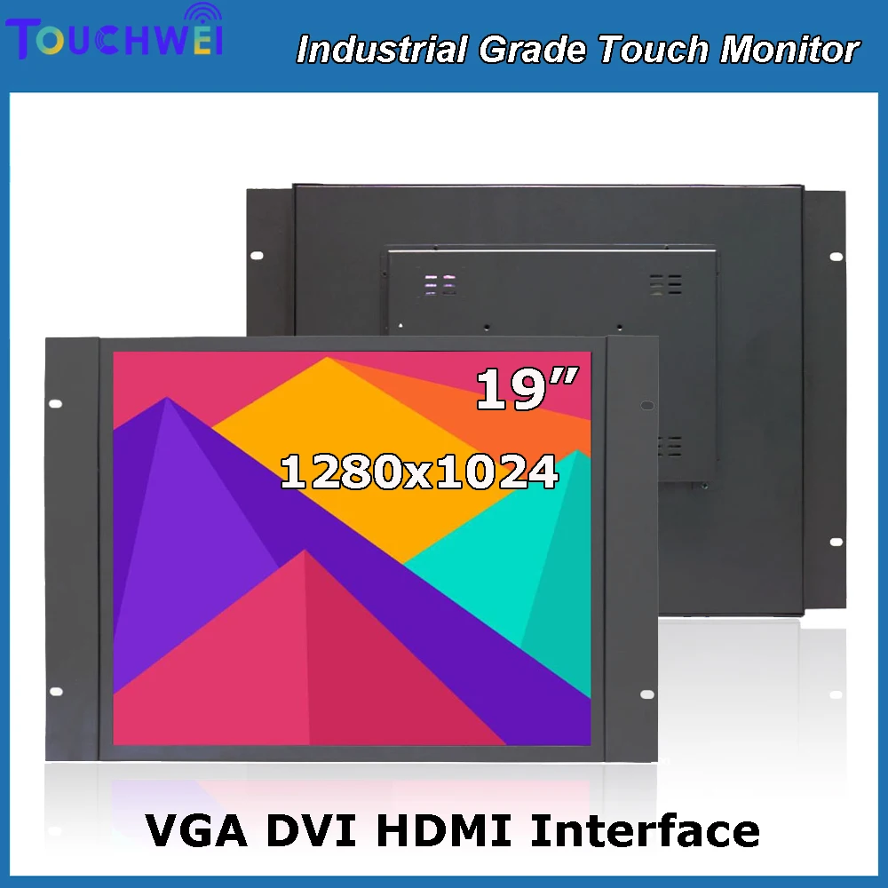 

19-Inch Industrial Grade VGA/DVI/HDMI Interface Open Frame Rack Mount Touch Screen Monitor With Resolution 1280x1024