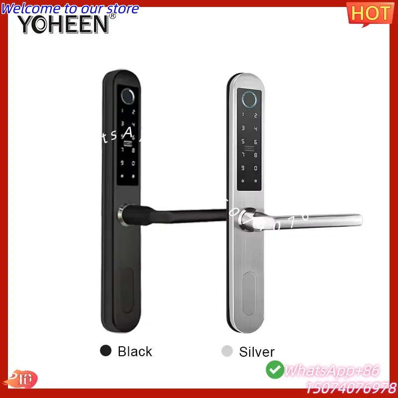 2026 TTlock APP BLE WiFi Control Electronic Keyless Entry Password Fingerprint Smart Lock for Aluminium Doors
