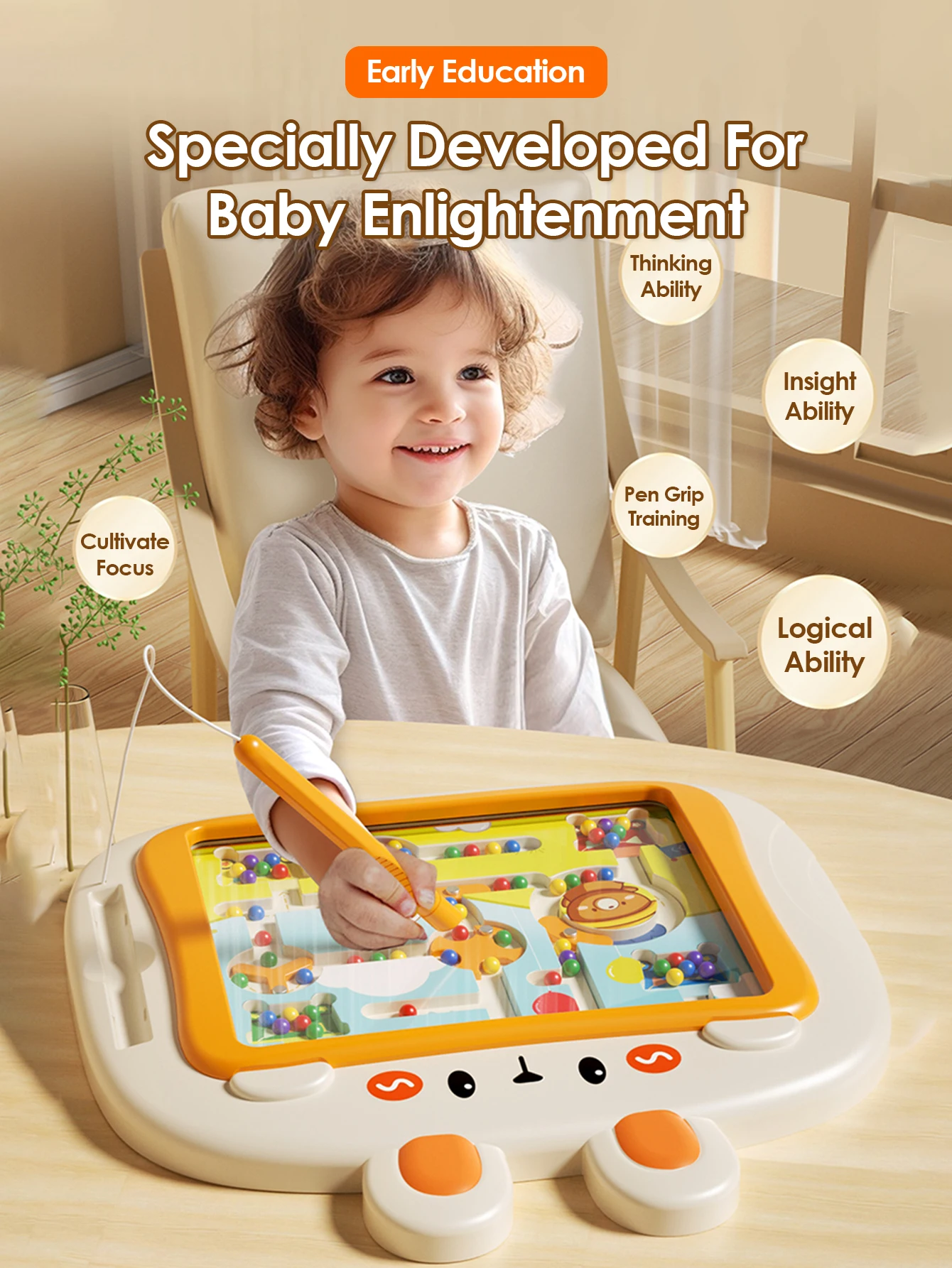 لوحة رسم مغناطيسية للأطفال ، لغز ، لعبة ، لون ، متاهة ، التعرف ، الرقم ، التعرف ، المنطق ، التمرين ، 1 #2