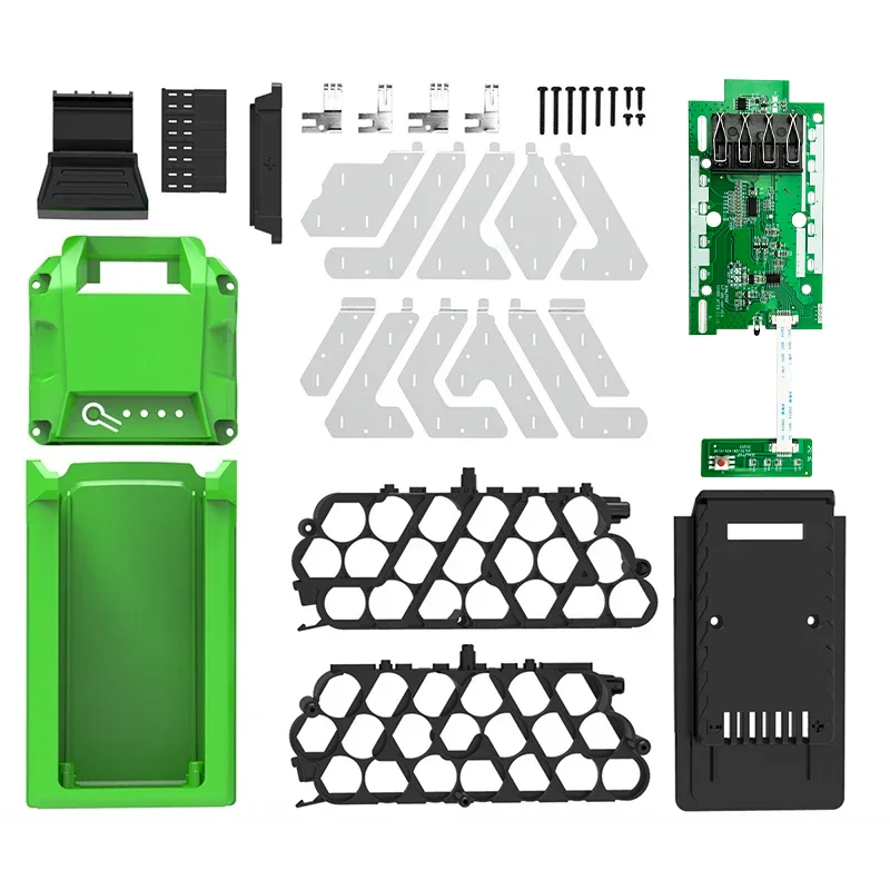 20*18650 Li-ion Battery Plastic Case Charging Protection Circuit Board PCB For Greenworks 40V Lawn Mower Cropper Grass Cutter