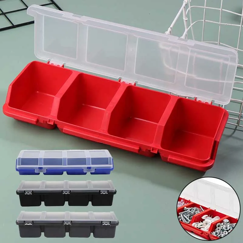 Multi-Compartment Organizer Box for Screws Small Parts Durable Plastic Hardware/Jewelry Storage Case Tools Box Screw Organizer
