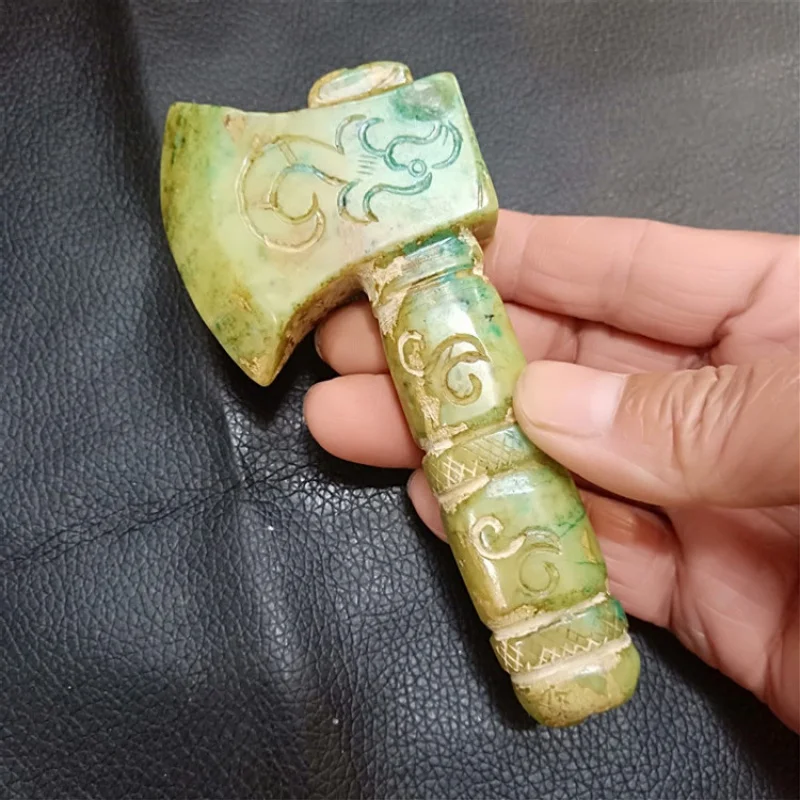 Antique Axe mão peças ornamentos, artesanato antigo, Jade e Xiuyan, fornecimento por atacado