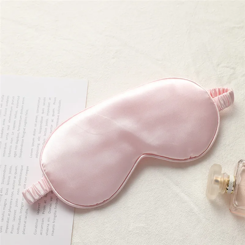 Three-Piece Set High End Silk Eye Mask Breathable Light Blocking Eye Protection Nap Break Sleep Portable Cooling Sensation