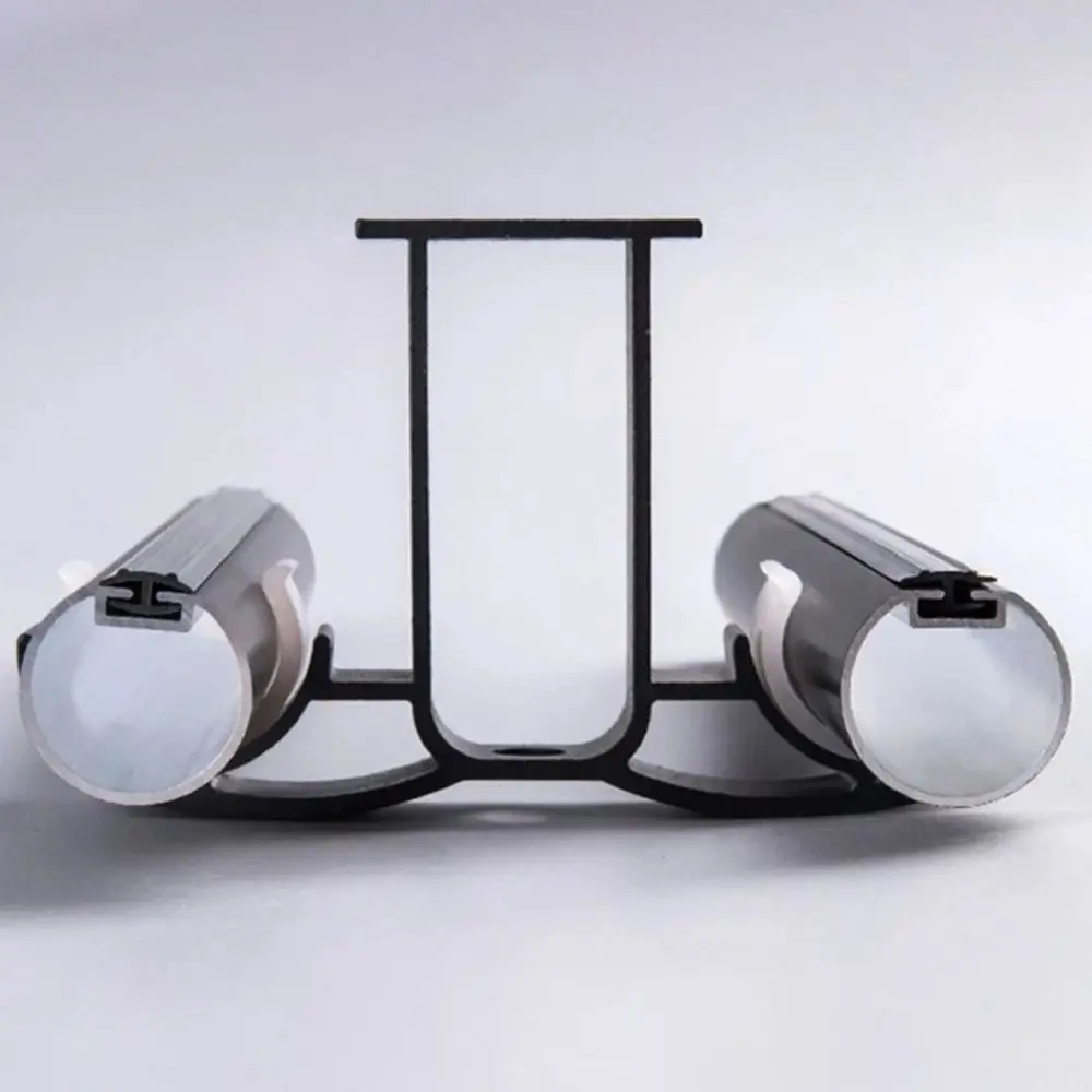 New Home Decor Side Top Mounted Hardware Holder Shower Curtain Pole Bracket Window Double Curtain Rod Brackets view 3