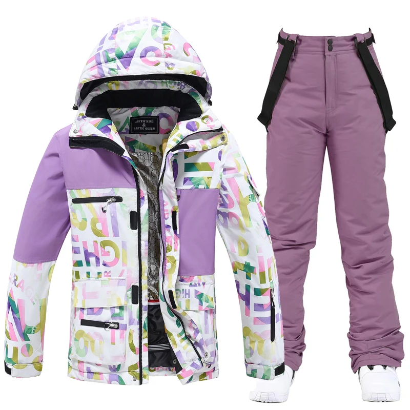 -30,Snow Wear, Clothing for Snowboarding, Winter Clothes Ski, Snow Jacket and Pant Sets, Snowboarding Clothing for Men and Women