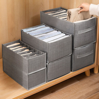 Clothes Organizer Trousers Clothing Jeans Storage Box Wardrobe Closet Organization Underwear Bra Socks Compartment Box Cabinet