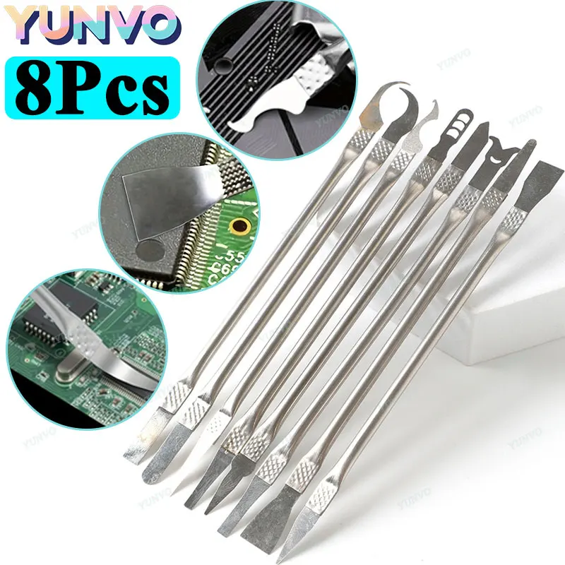 8Pcs Precision CPU IC Glue Remover Thin Blades, Chip Repair Hand Tools for Mobile Phone Computer Laptop