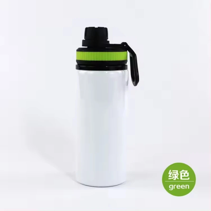 Sublimation Blanks Handle Cover 600ML Big Mouth Water Bottle Sports Gym Portable Bottle For DIY Printable Image Water Cup t