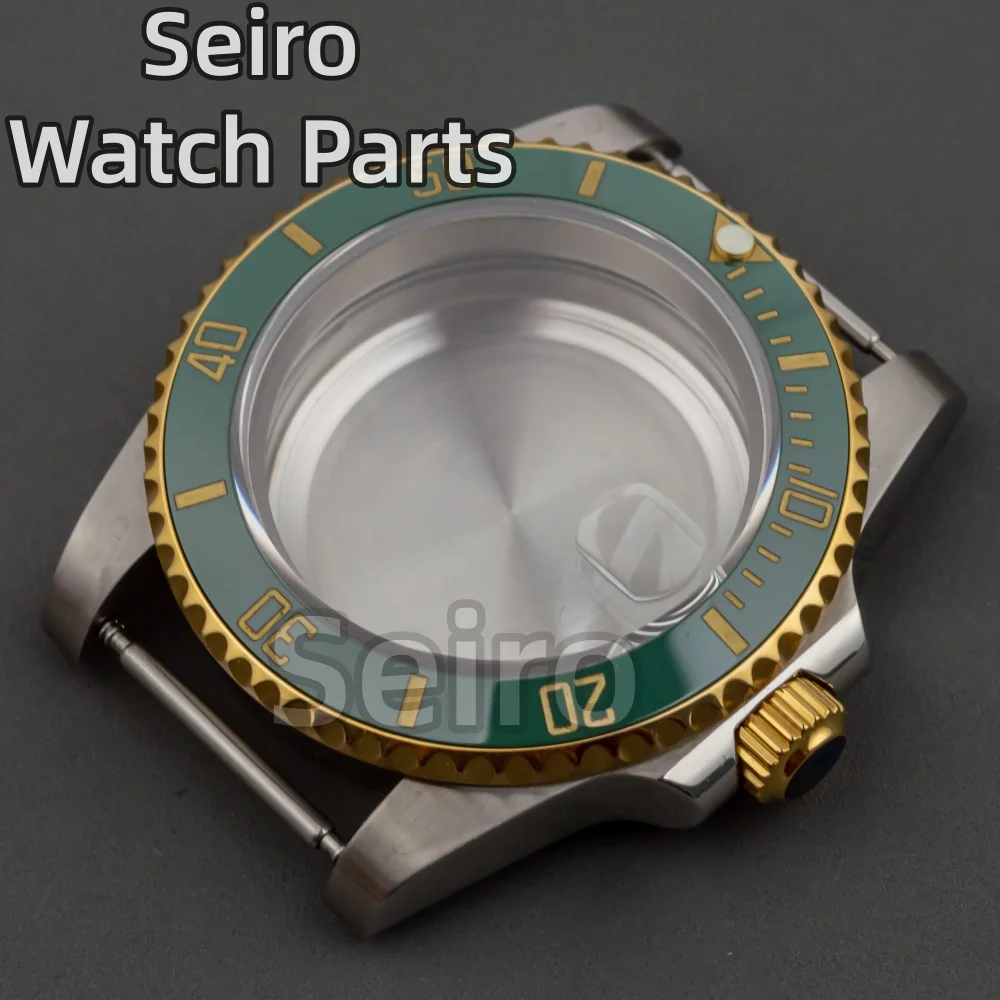 

40MM Silver Gold Men Watch Case Top Waterproof Sapphire Crystal for NH34 NH35 NH36 ETA 2824 Miyota 8215 Movement GMT SUB Yacht