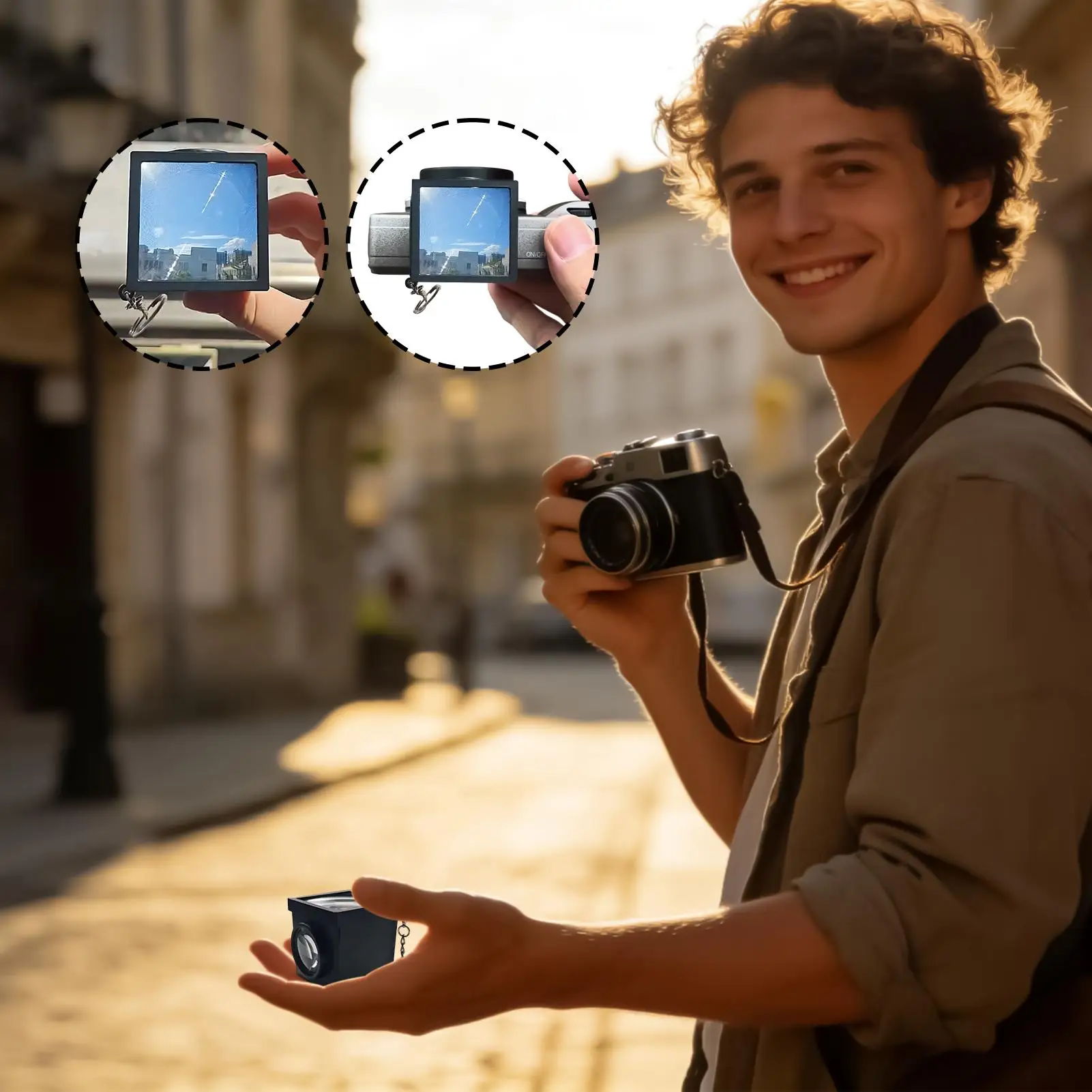 Localizador de nível de cintura, enquadramento preciso, 50mm, câmera externa, visor óptico de nível de cintura para fotografia de rua, foto de paisagem