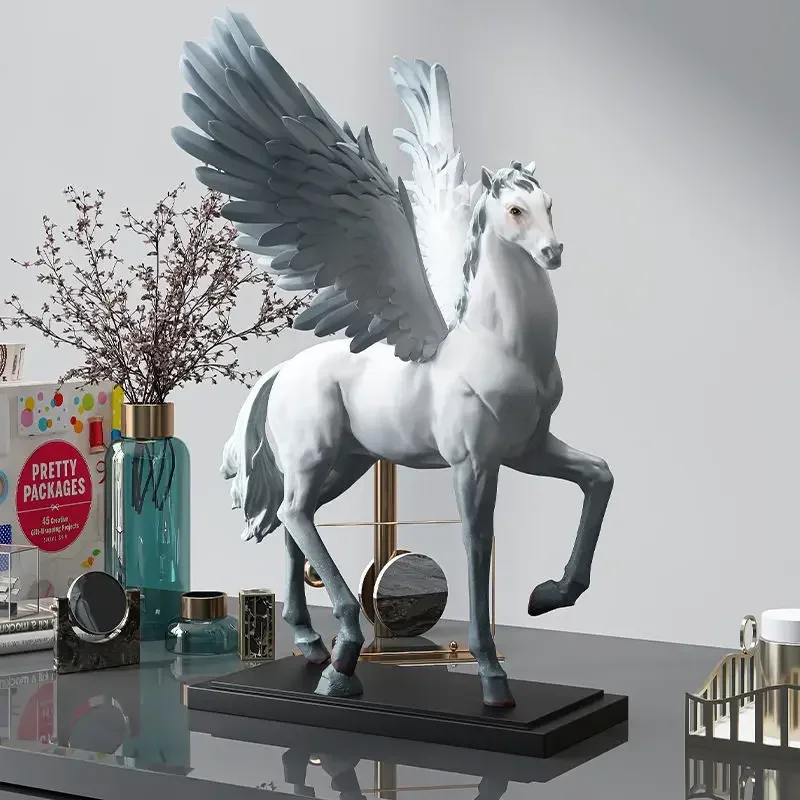 Modern Minimalist Horse Sculpture Elegant Animal Figurine Decorative Statue For TV Cabinet Wine Bar Living Room