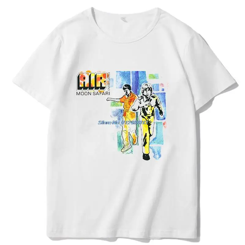 

Classic t shirt for men AIR Moon Safari fashion Harajuku graphic t shirts Oversized short sleeve t-shirts Summer Men's clothing