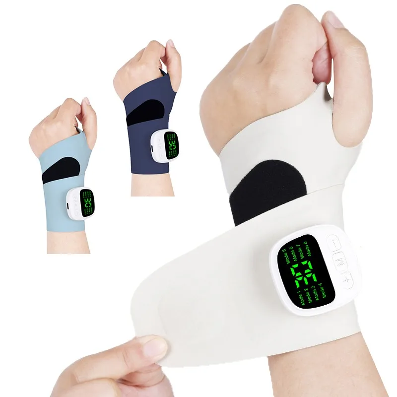 

Wireless Vibrating Massager Hand Brace Strap Carpal Tunnel EMS Electric Smart Wrist Band