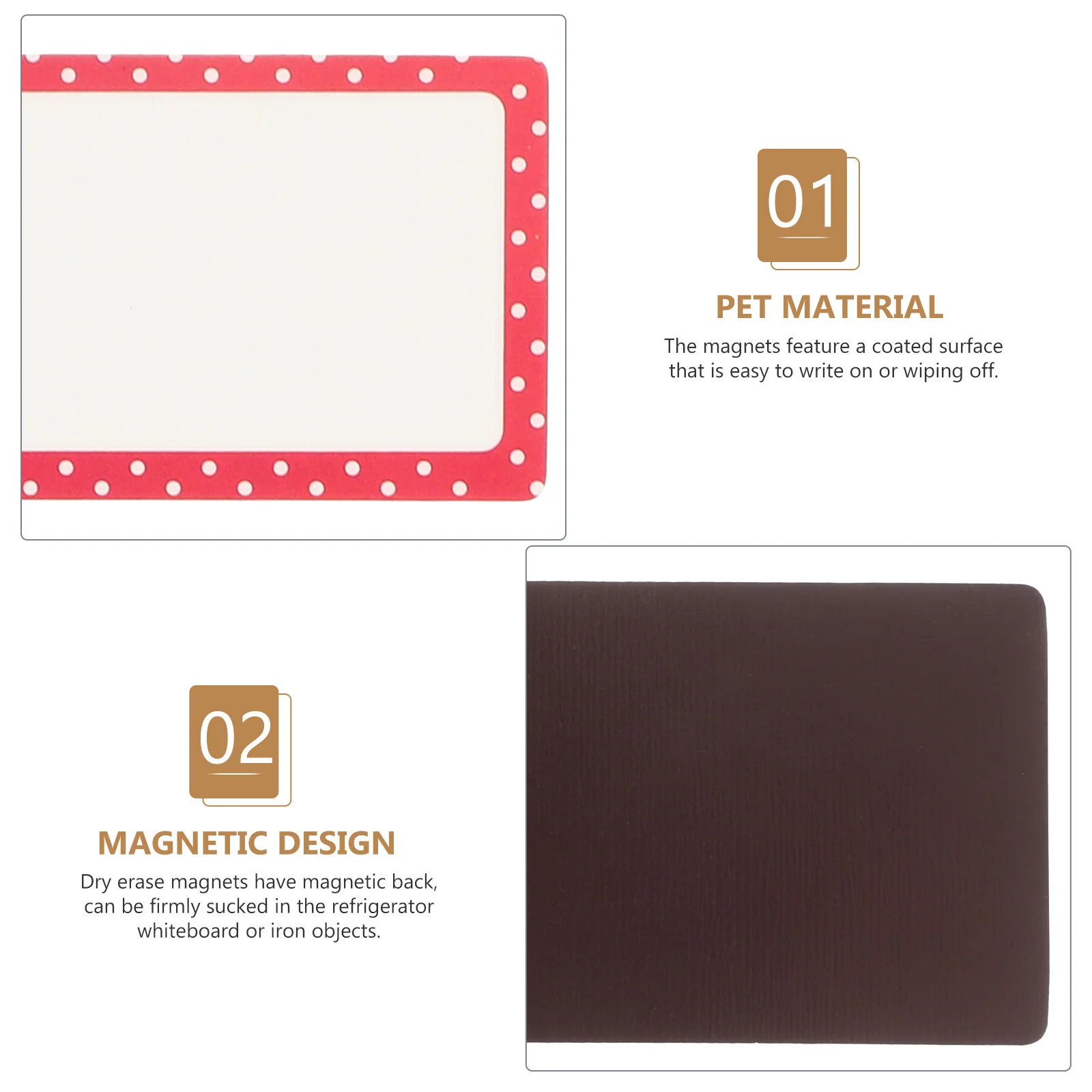 

2pcs Dry Erase Magnetic Labels Name Tags For Whiteboard Refrigerator Classroom Writable Reusable Folder Label