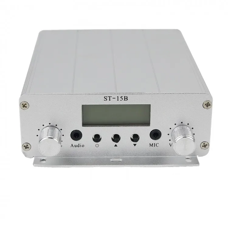 76MHz-108MHz 15W FM Broadcast Transmitter Stereo PLL FM Radio Broadcast Station BNC Inter face ST-15B