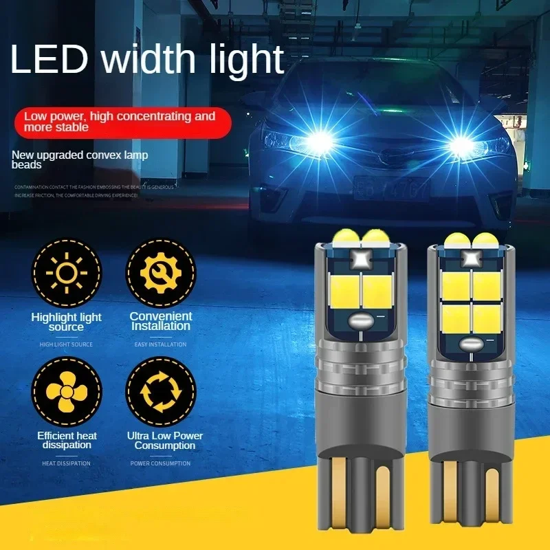 

1/2Pcs High Quality T10 W5W Super Bright Car Interior Reading Dome Light Marker Lamp 168 194 LED Auto Wedge Parking Bulbs Orange