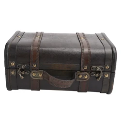ZK40 Retro Suitcase Wooden Storage Box Studio Decoration Window Display Photography Props Suitcase