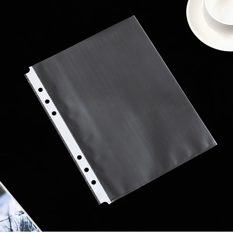 50pcs A5 Transparent Loose-Leaf Notebook Sheet Protectors Organizer Document File Bag Collect Book Card Photo Storage Pockets