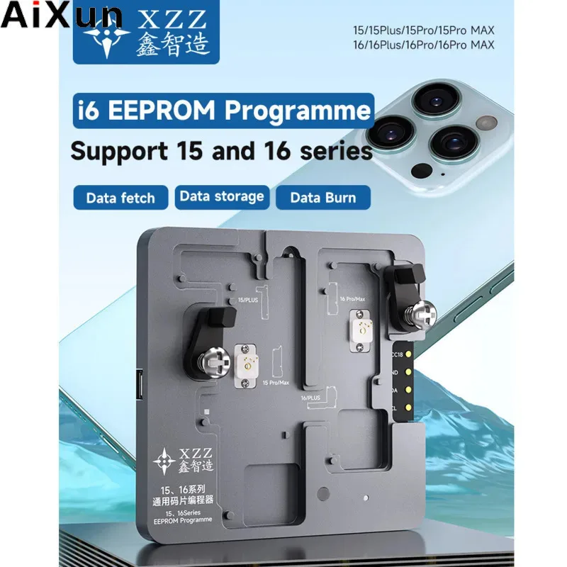 

XZZ I6-EEPROM Aluminium Baseband Logic Programmer For IPhone 15/16 Series Chip Testers, Reads And Writes Without Disassembly