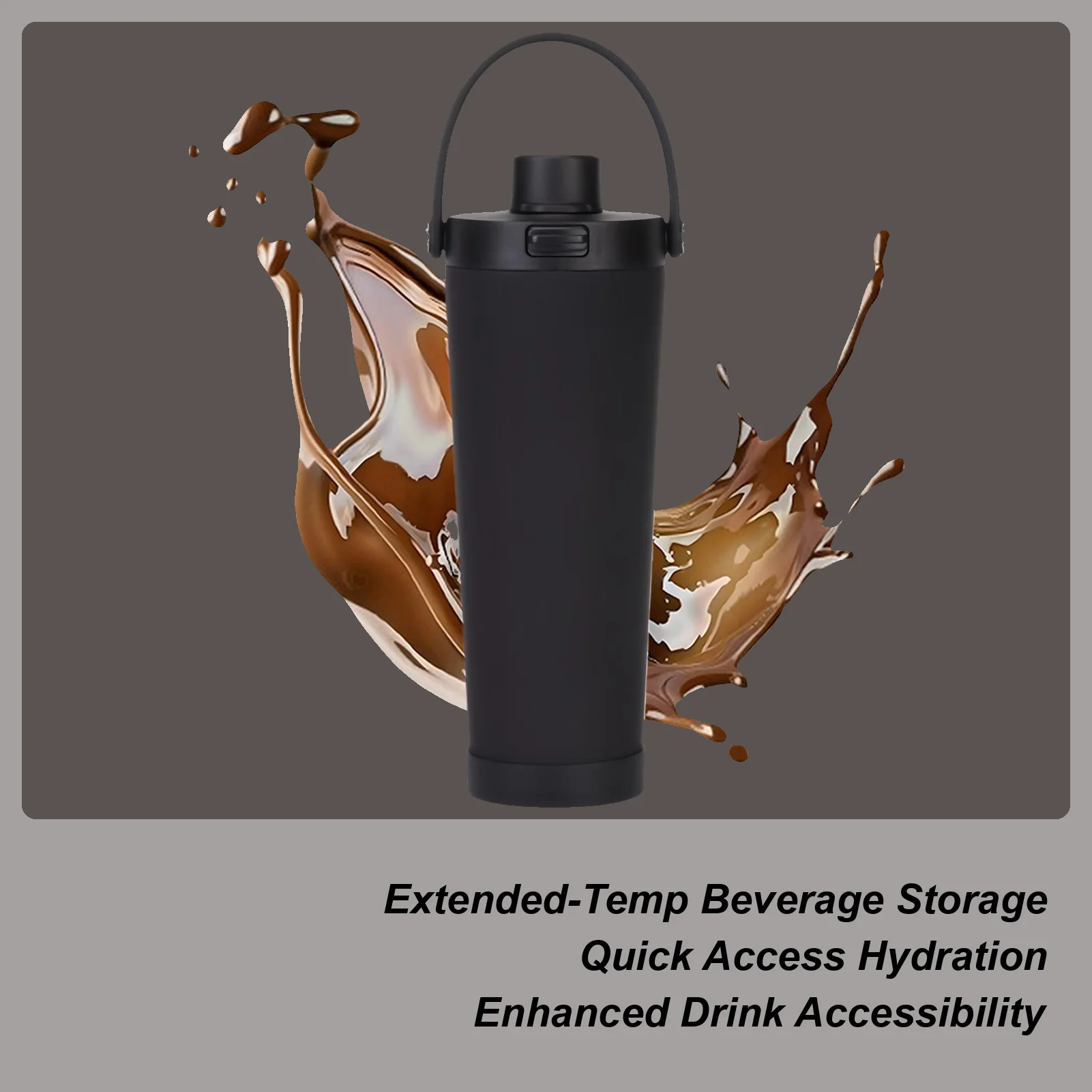 

Insulated Cup Cup With Straw Lid Ceramic Coating Vacuum Insulated Mug For Tea Coffee Beverage Hiking Travel Office Outdoor