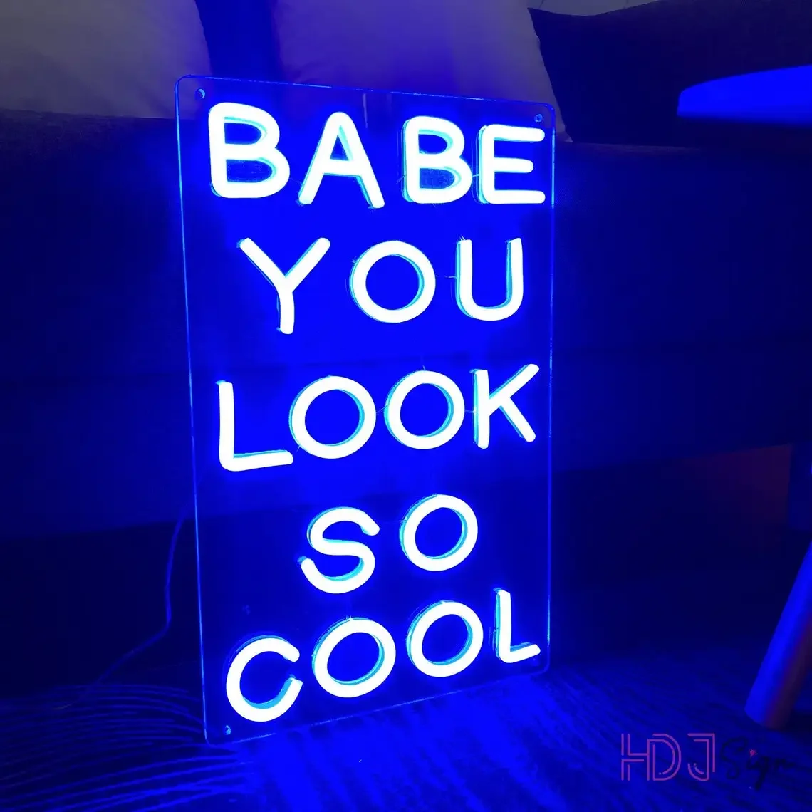 

Babe You Look So Cool Neon Sign Bedroom Custom Party Decoration LED Light Sign Neon Art Room Wall Decor Neon Sign Bedroom Person