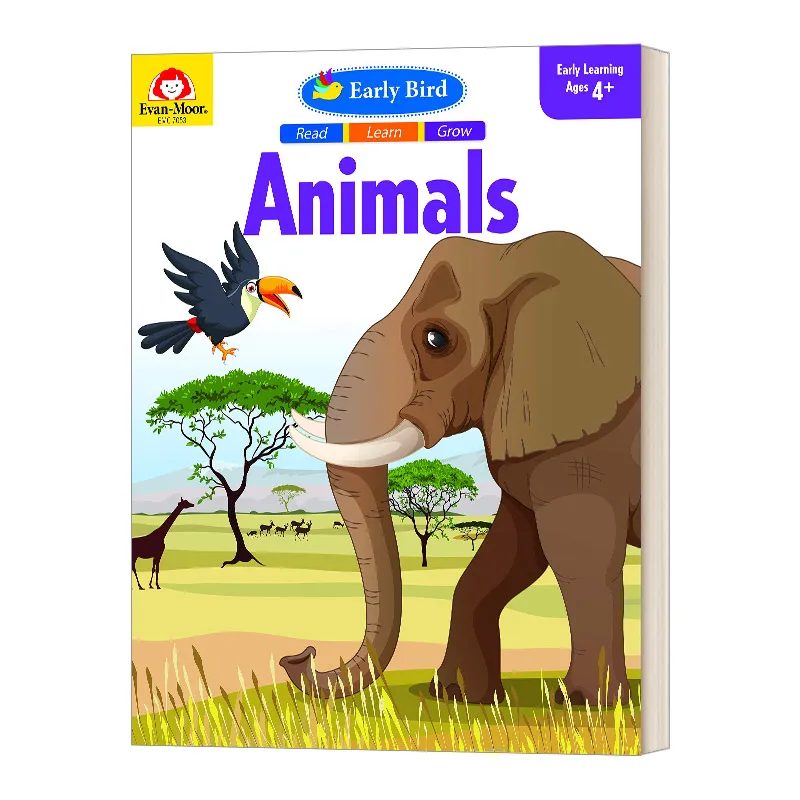 

Evan-Moor Early Bird Animals Workbook,aged 4 5 6 7, English book 9781629383392