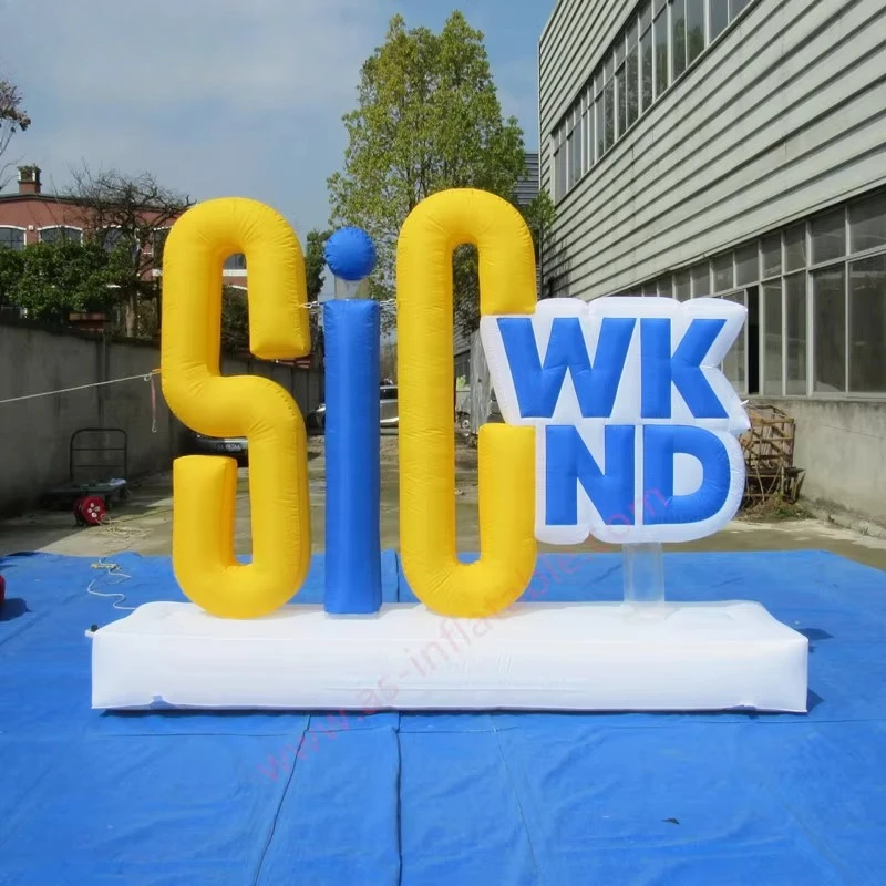 

Giant letter-marked billboard brands sign custom inflatable ads