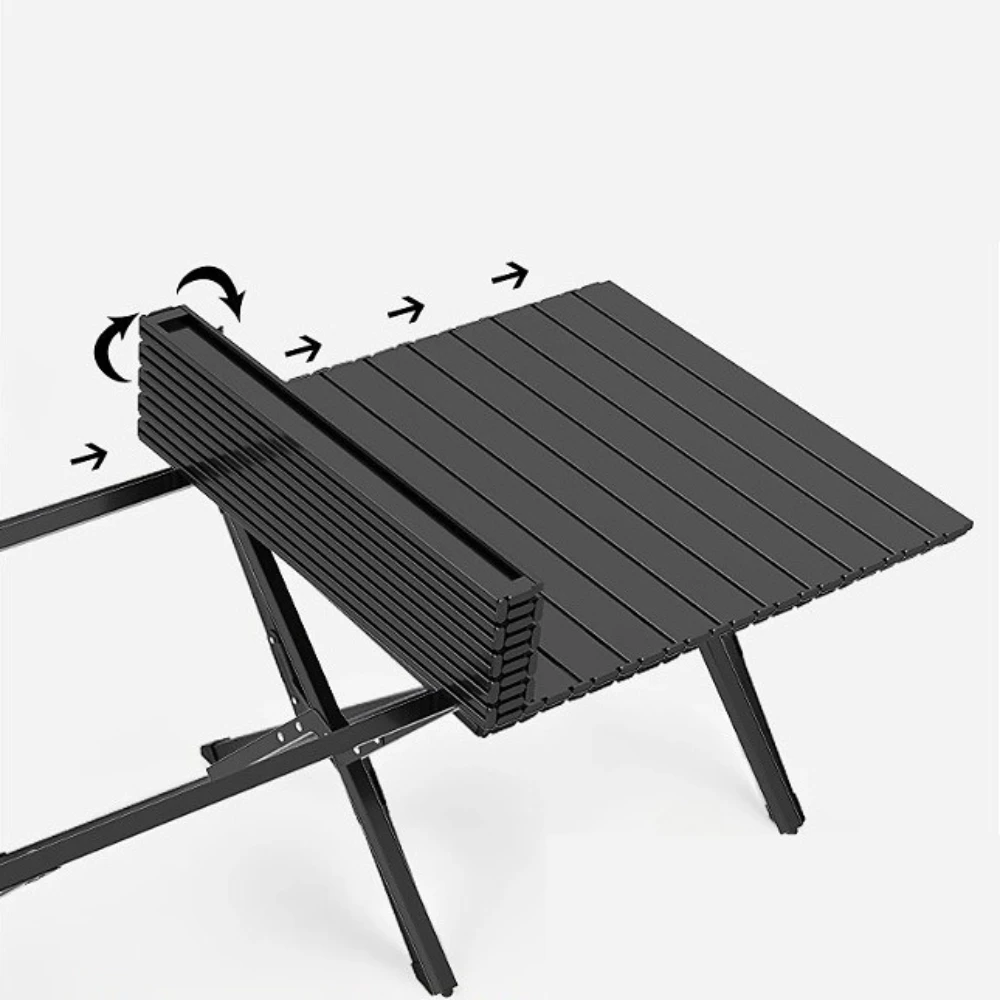 

Outdoor folding table for parties Aluminum alloy egg roll table Portable camping table and chairs Picnic camping supplies equipm