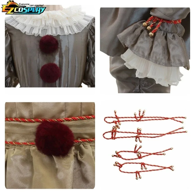 2025 New Adult Kids - Deluxe Halloween Clown Scary Makeup Cosplay Costume ☆wrl☆