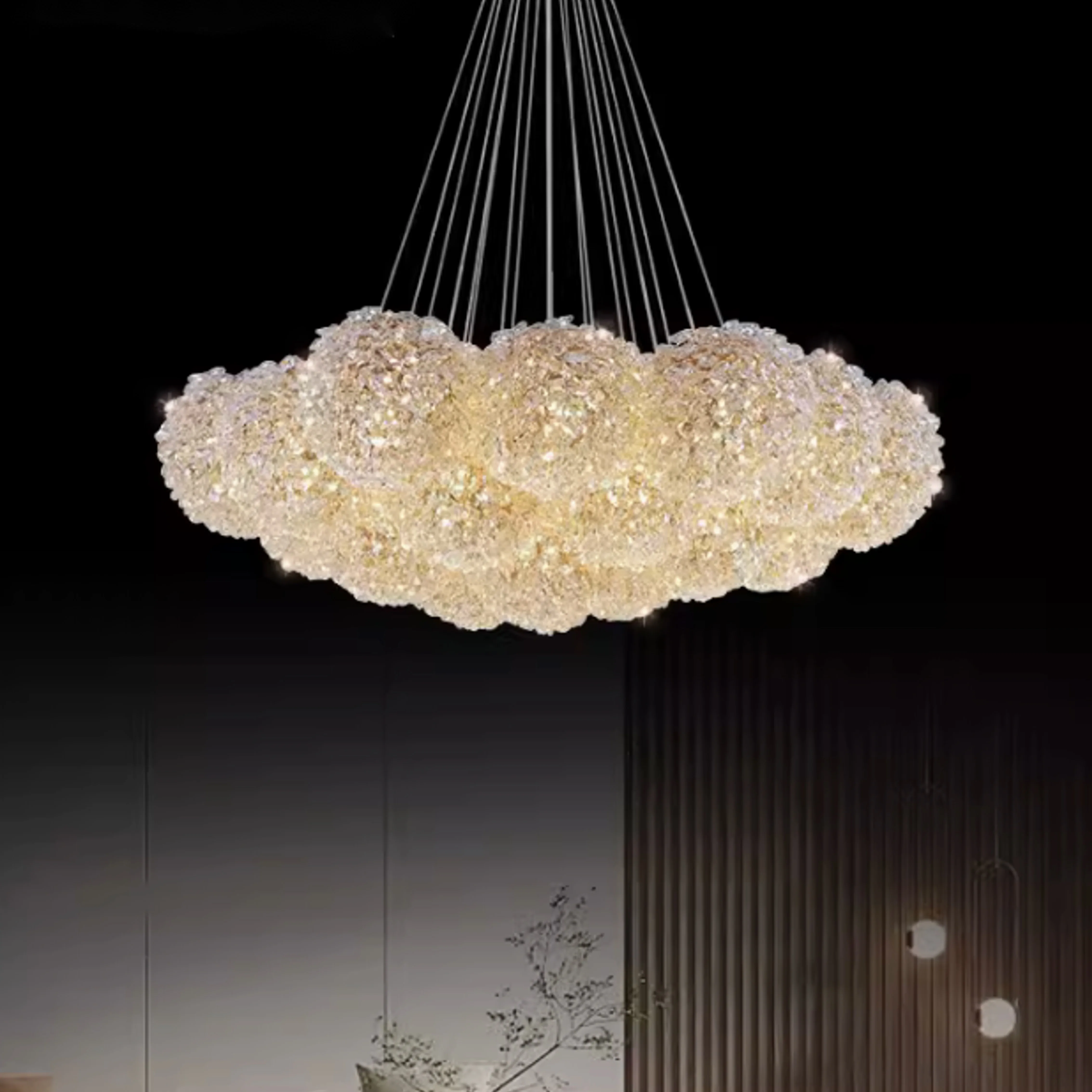 K9 Crystal Pendant Lamps LED Modern Shining Chandeliers Pendant Lights Fixture Bedroom Dining Room Restaurant Hanging Lustres