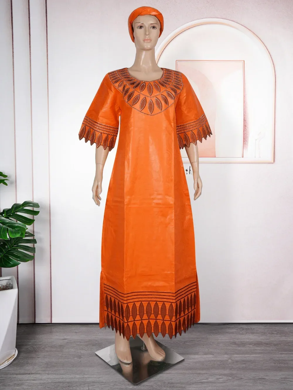 

2024 Dashiki African Dresses for Women Summer Autumn 3/4 Sleeve Plus Size Long Maxi Dress Gowns Kaftan Africa Clothing Outfits