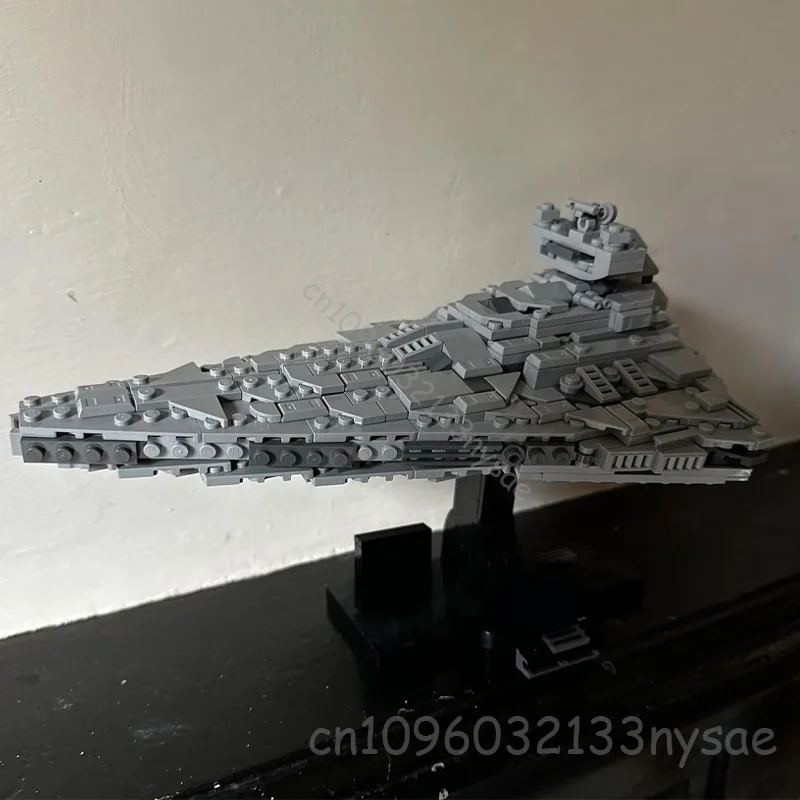 newdiy-宇宙船組み立てるレンガ帝国スターデストロイヤーディスプレイビルディングブロックモデルスターシップシリーズビルディングブロック子供のおもちゃ
