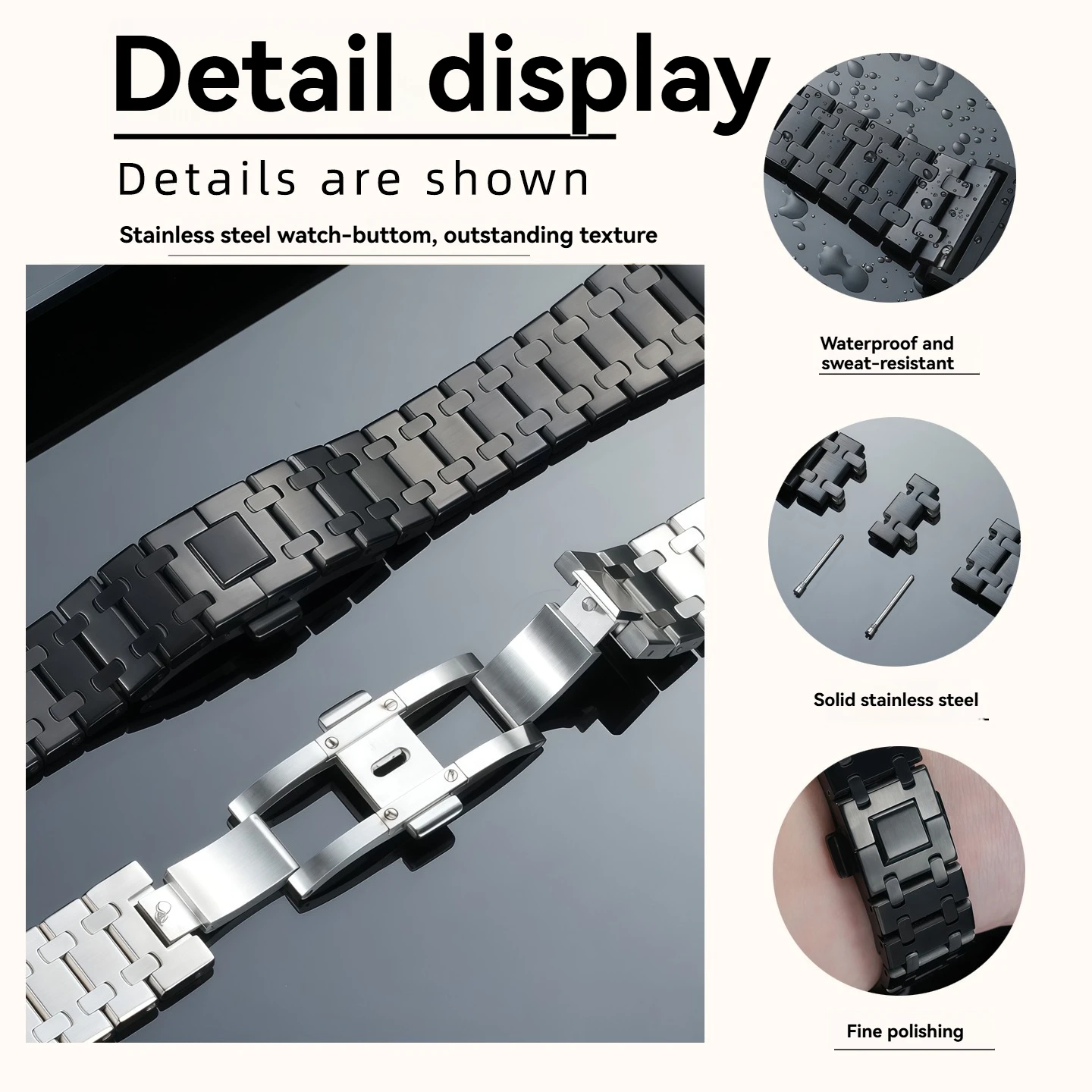 Подходит для модификации и модернизации Casio Big Mud King серии GWG-B1000, браслет из нержавеющей стали, прочный ремешок из нержавеющей стали.