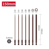 1pc 150mm Hex Screwdriver Bits Alloy Steel Magnetic Hex Head Screwdriver Bits Screw Driver Wrench Drill Bits Power Tool
