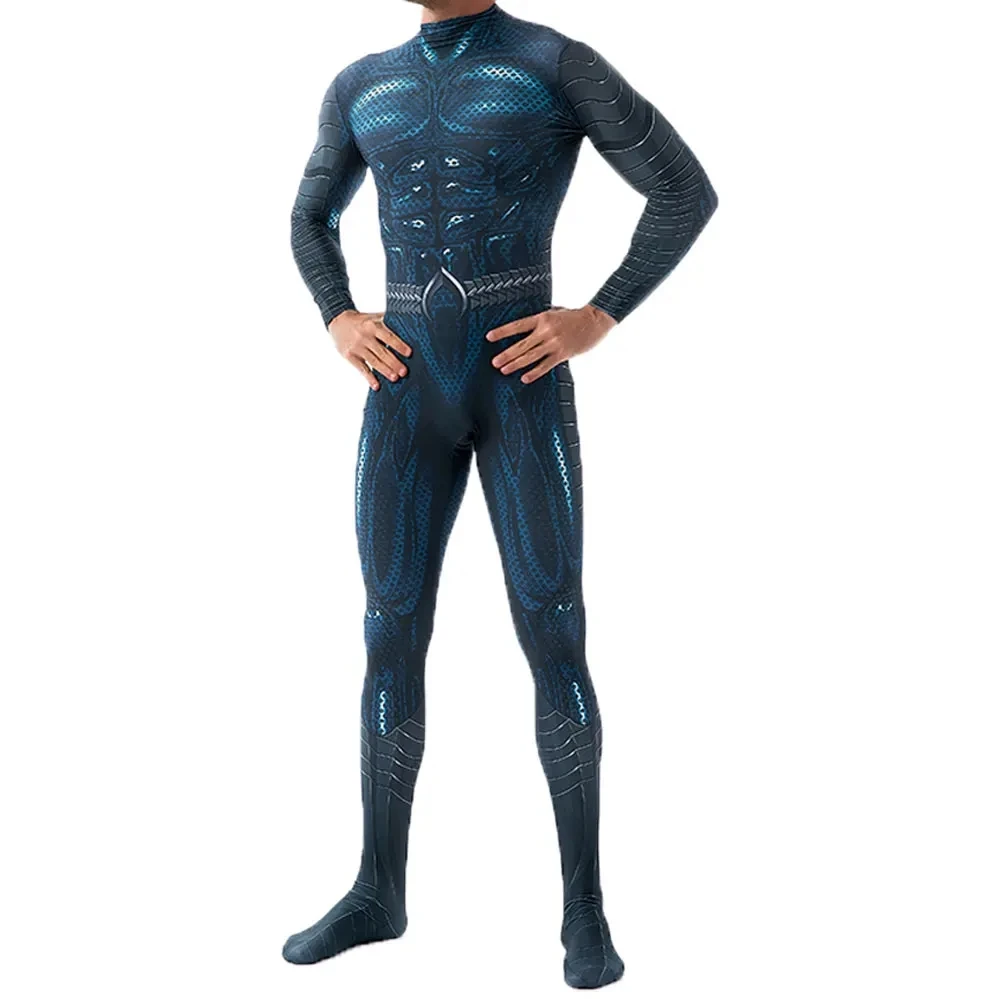 Aquaman 2 Cosplay Costume Superhero Arthur Curry Orin Zentai Bodysuit Suit Jumpsuits Adult