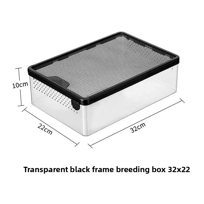 

Acrylic Set Leopard Print Insect Tail Snake Transparent Feeding Box Breathable Pet Fat Tail Feeding