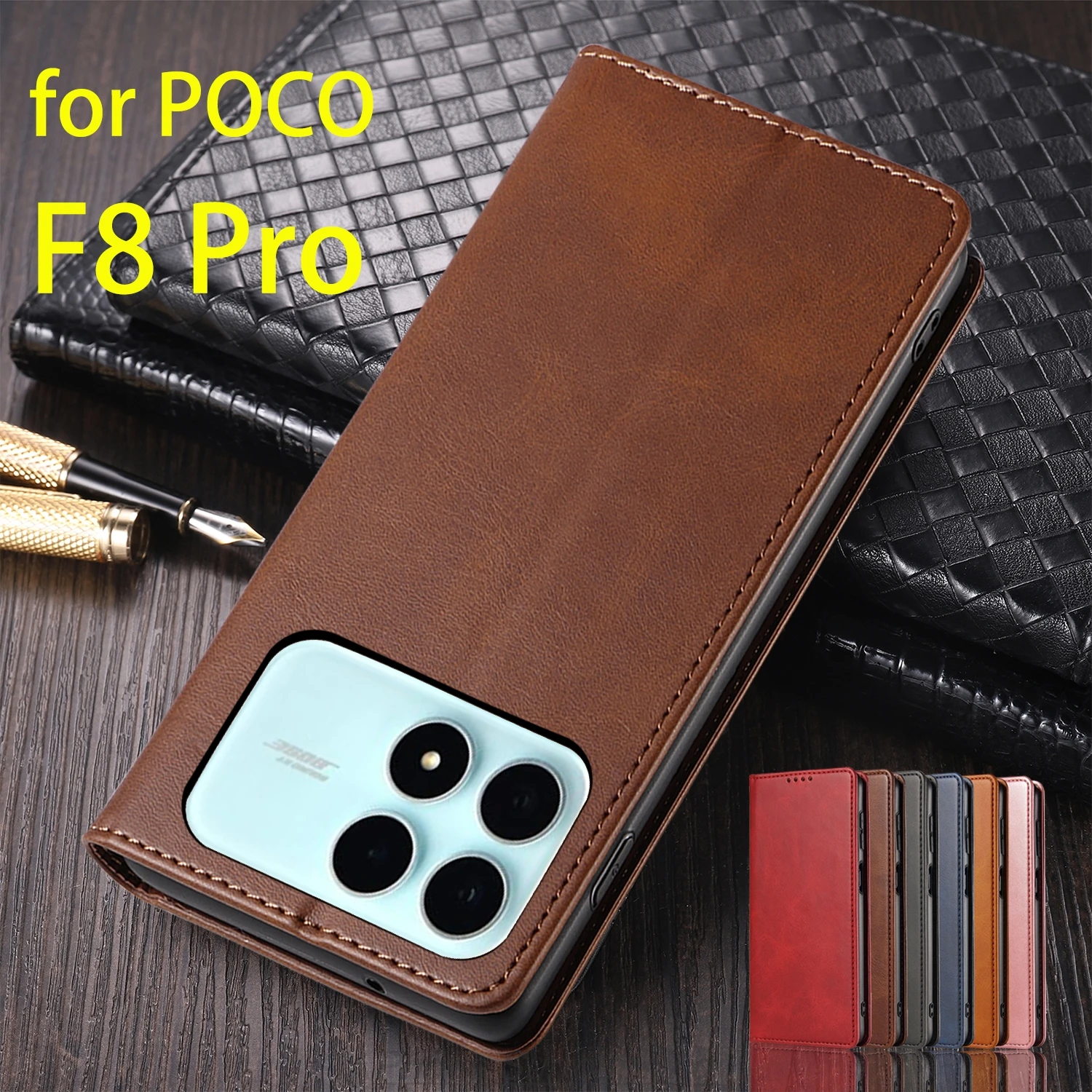 

Кожаный чехол для Xiaomi POCOPHONE POCO F8 Pro F8Pro, флип-чехол, кобура с магнитным притяжением, чехол-кошелек, чехол Fundas Coque