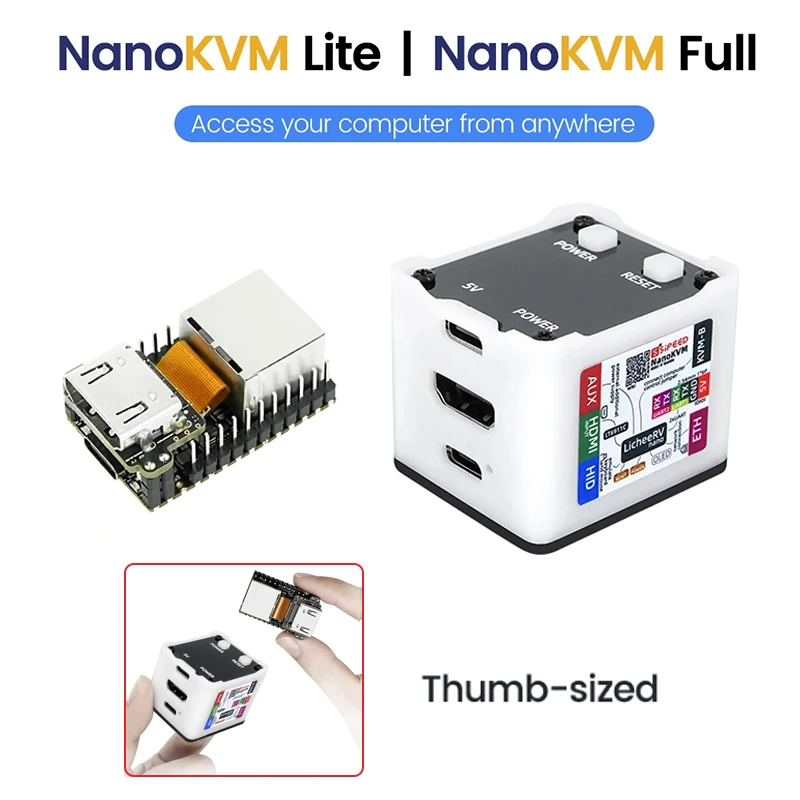 

Sipeed NanoKVM Mini Remote Control Operation & Maintenance Server HDMI-compatibe for PiKVM Raspberry Pi RISC-V Thumb-siz KVM
